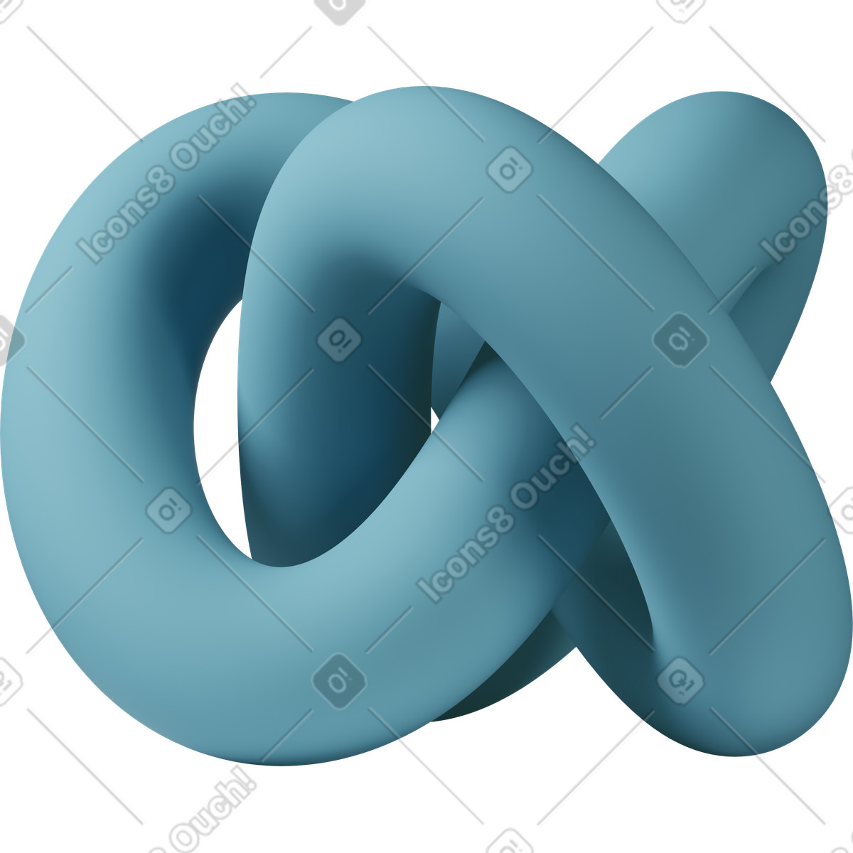 Rope knot-Illustration im 3D Casual life-Stil als Download in PNG, SVG