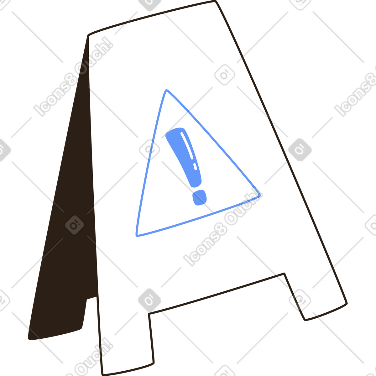 Ilustración Señal de alerta piso en estilo Plain a descargar en PNG y SVG