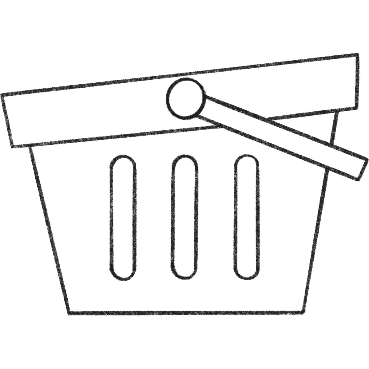 Food basket illustration in Bonbon Line style download in PNG, SVG