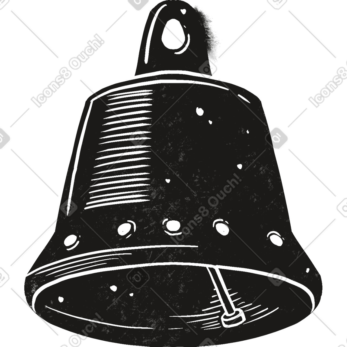 Bell illustration in Mystery style download in PNG, SVG