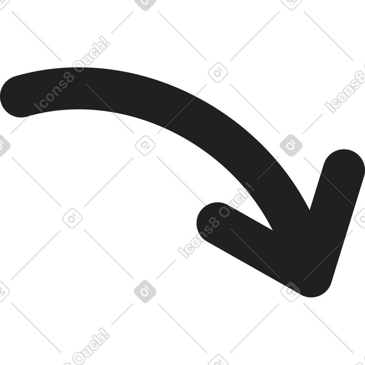Arrow down illustration in PNG, SVG