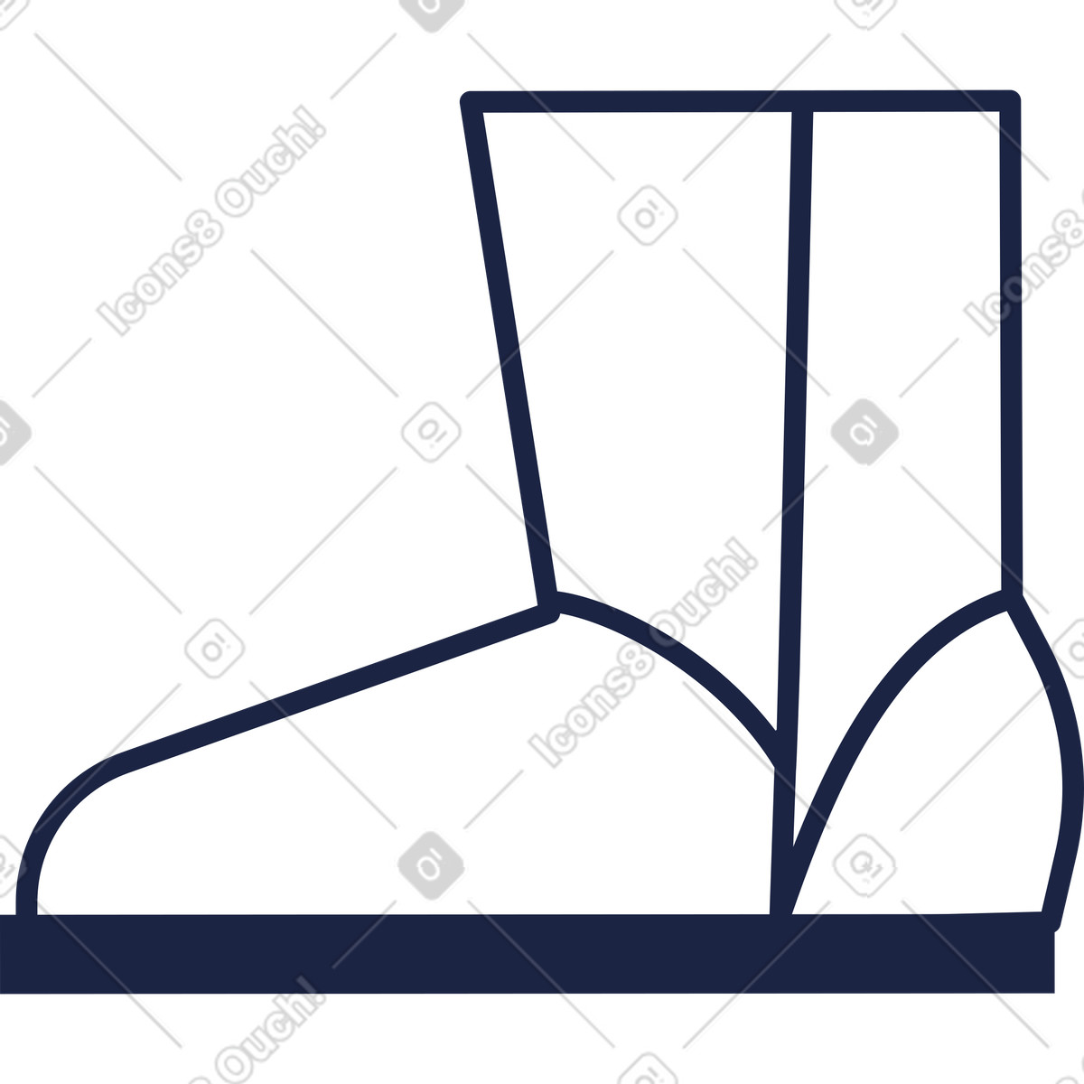 Ilustración Bota en estilo Urban Line a descargar en PNG y SVG