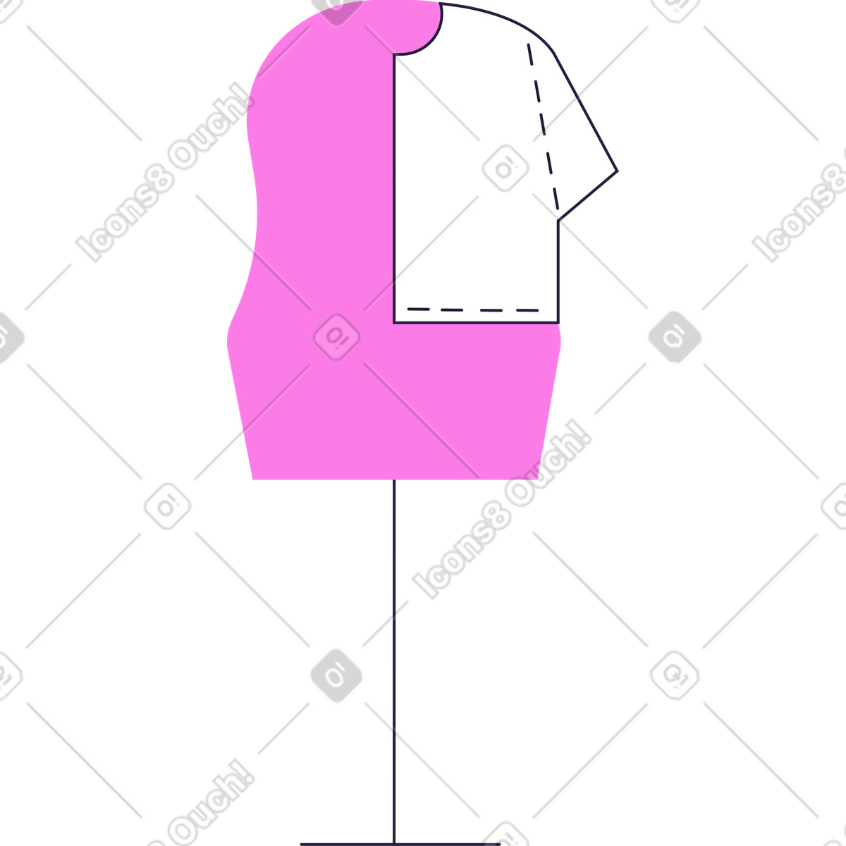 Ilustración Modelo en estilo Mellow a descargar en PNG y SVG