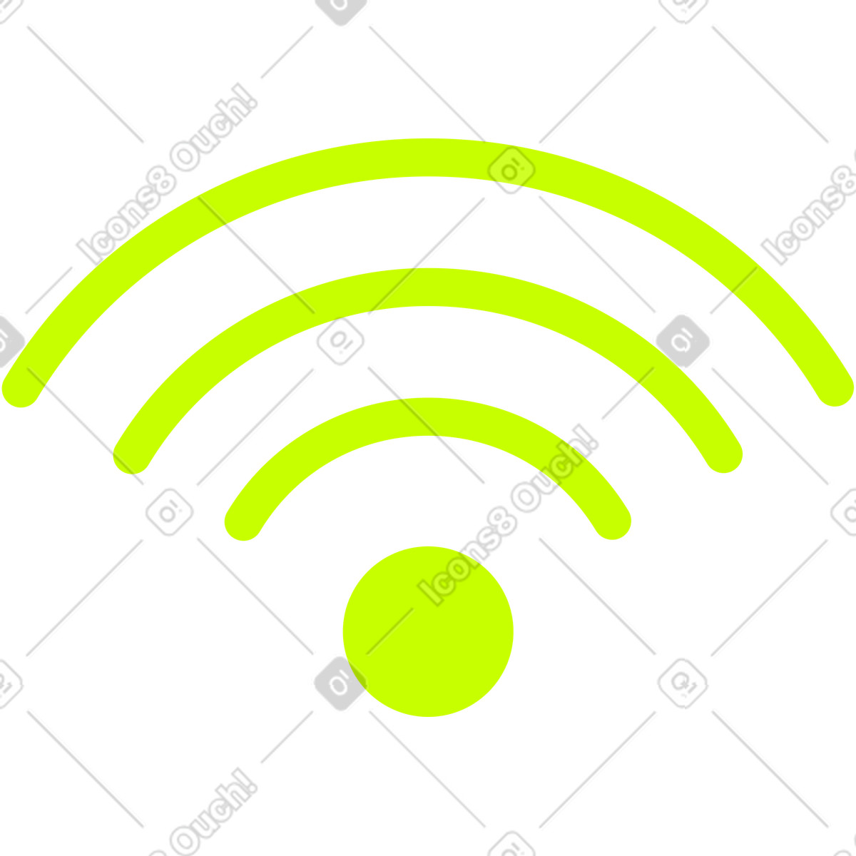 Space スタイルの Green wi-fi icon のイラストをPNG、SVG形式でダウンロード