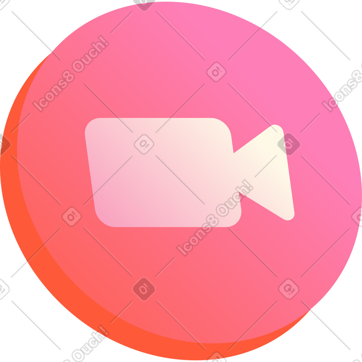 Icona della videochiamata illustrazione in stile Beam scarica in PNG, SVG
