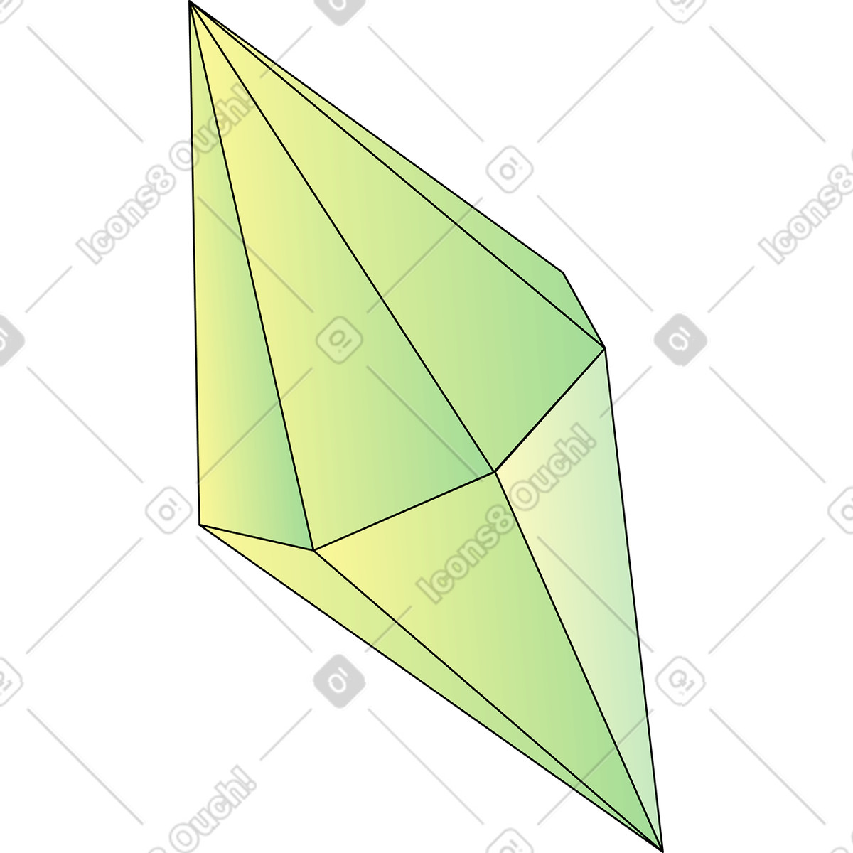 Ilustração de Cristal em no estilo Pop para baixar em PNG, SVG