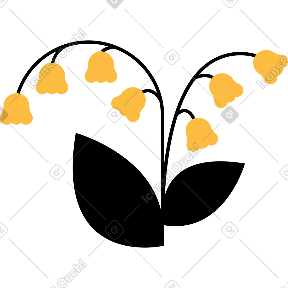 Blume-Illustration im Burgundy-Stil als Download in PNG, SVG