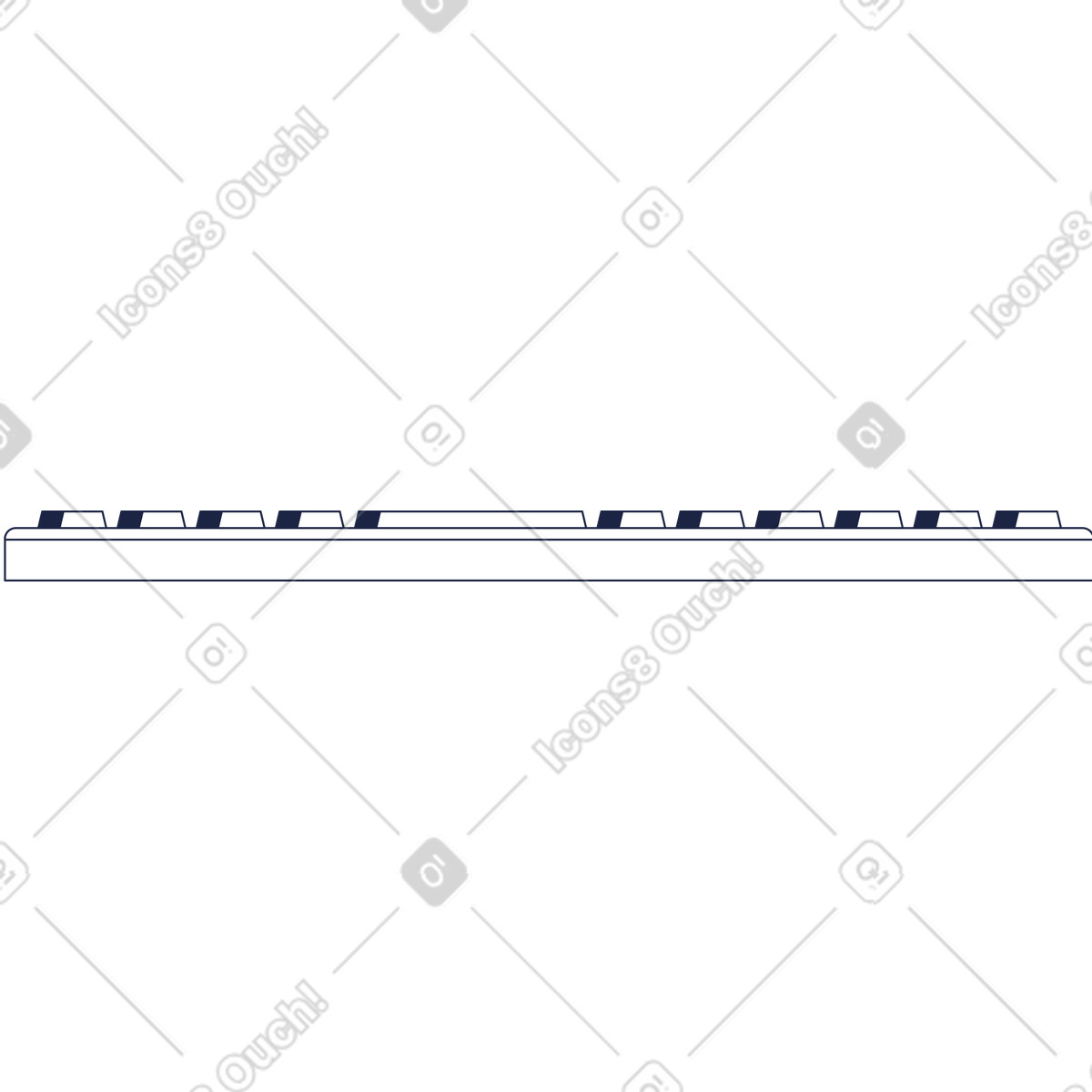 Keyboard for computer illustration in Urban Line style download in PNG, SVG