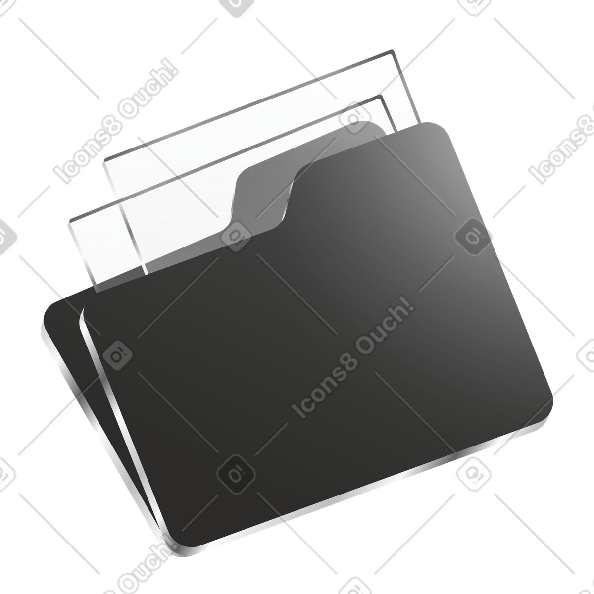 Folder with documents, Office organization and file storage illustration in Token style download in PNG, SVG