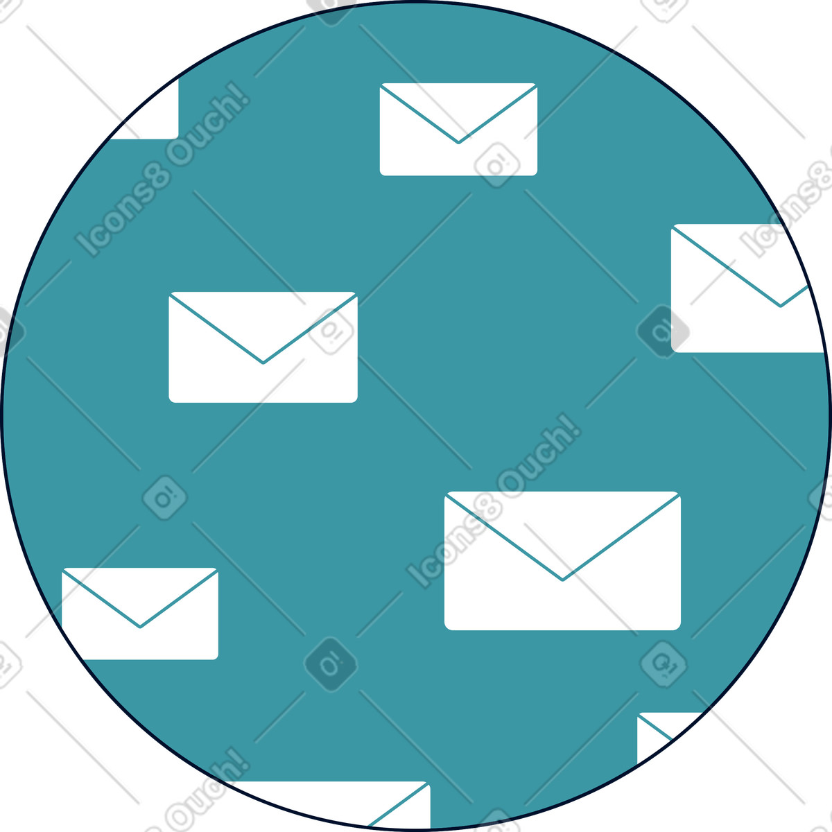 Ilustração de Mensagens fundo em no estilo Teal para baixar em PNG, SVG