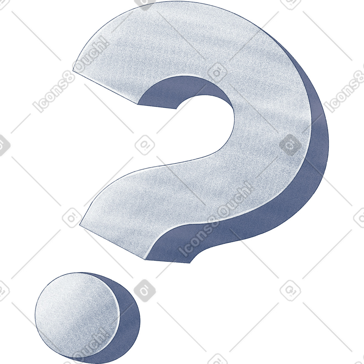 下载 Haze 风格的 Question mark 插画，支持 PNG、SVG 格式