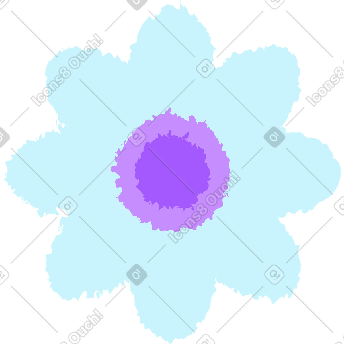 Ilustración Flor en estilo Mirage a descargar en PNG y SVG