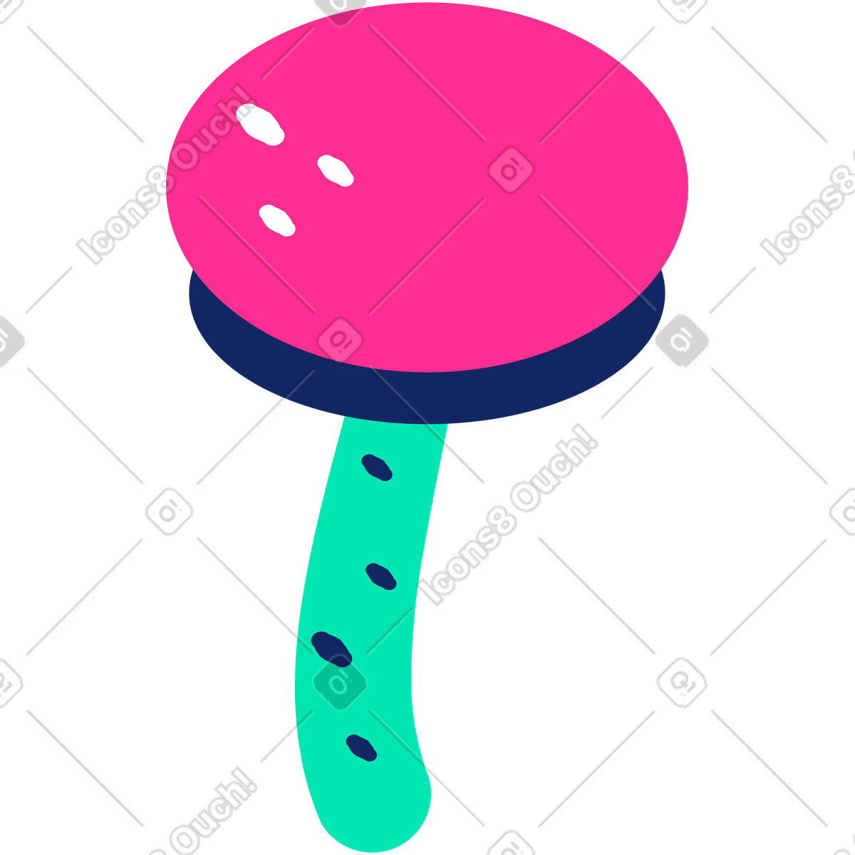 Ilustração de Cogumelo em no estilo Cyborg para baixar em PNG, SVG