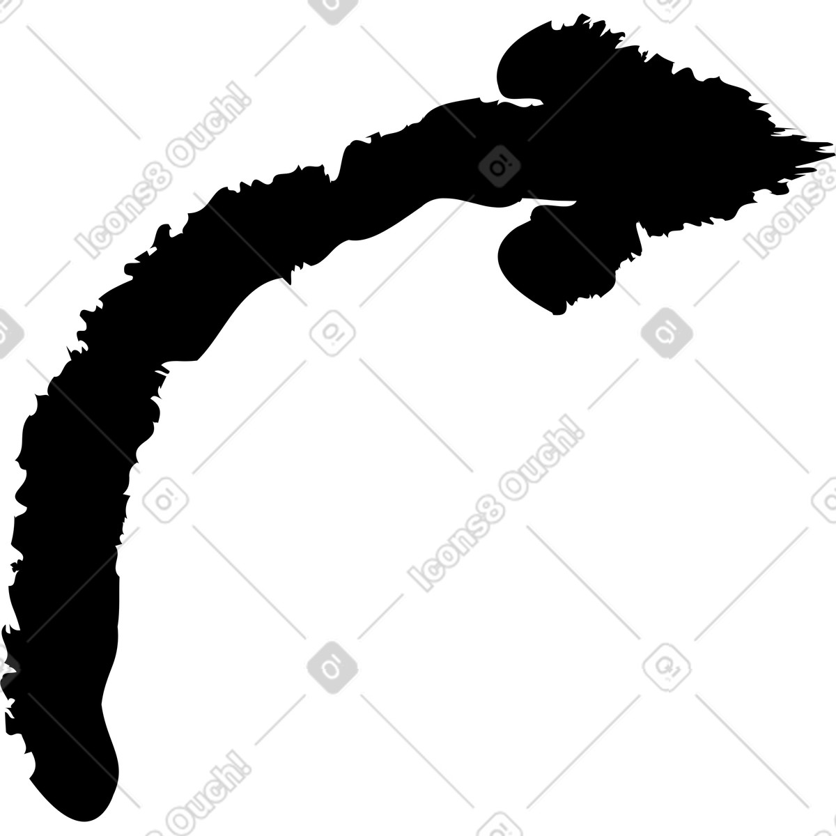 Charcoal right arrow illustration in Twirl style download in PNG, SVG