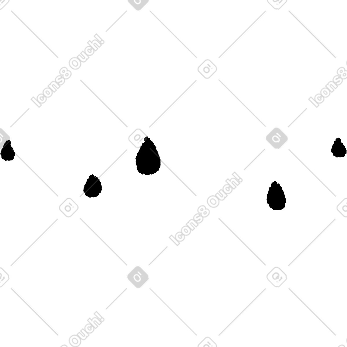 Black Chalk 스타일의 Ink drops silhouette pattern creating organic blot shapes and texture 일러스트레이션 PNG, SVG 다운로드