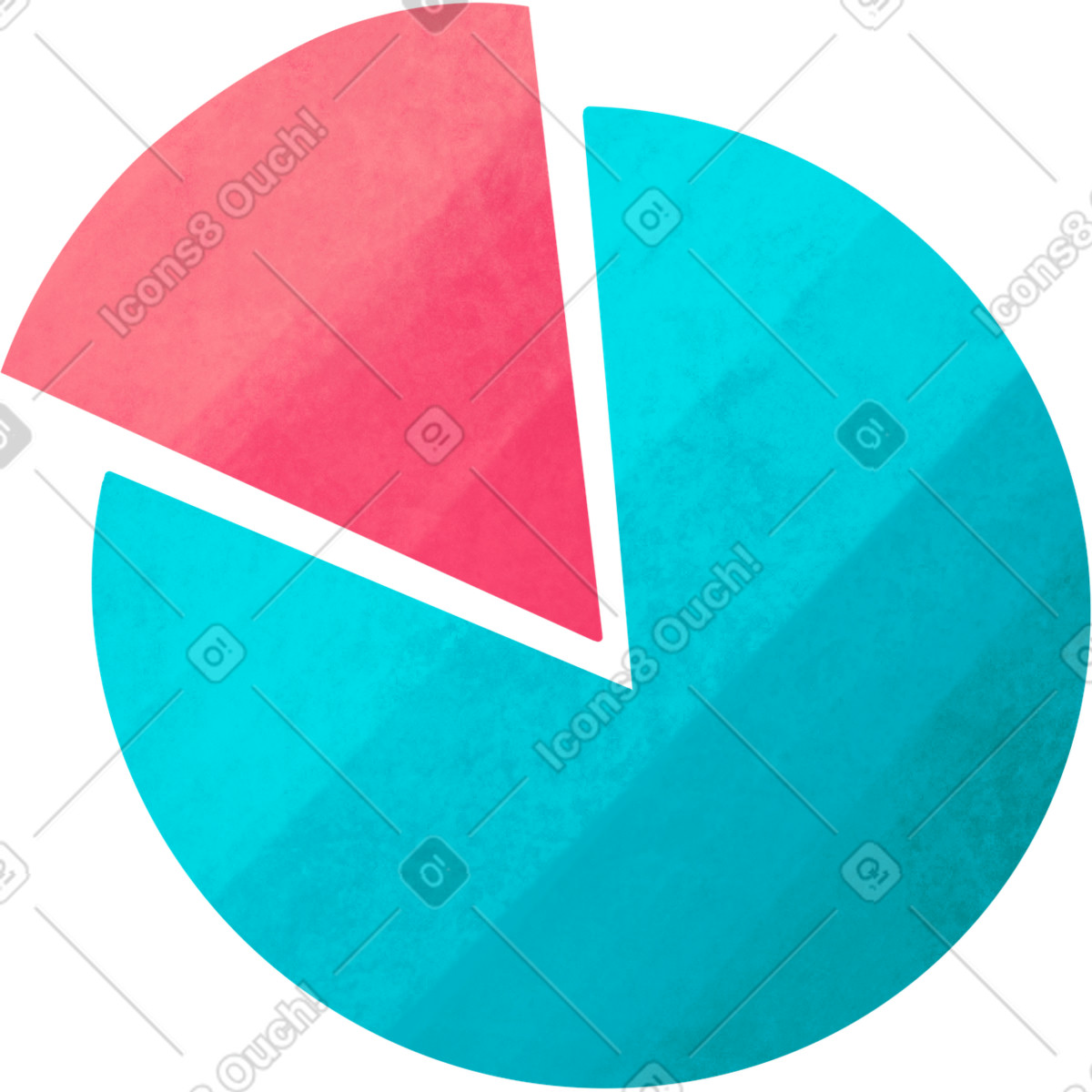 Ilustração de Circle graph em no estilo Bonbon para baixar em PNG, SVG