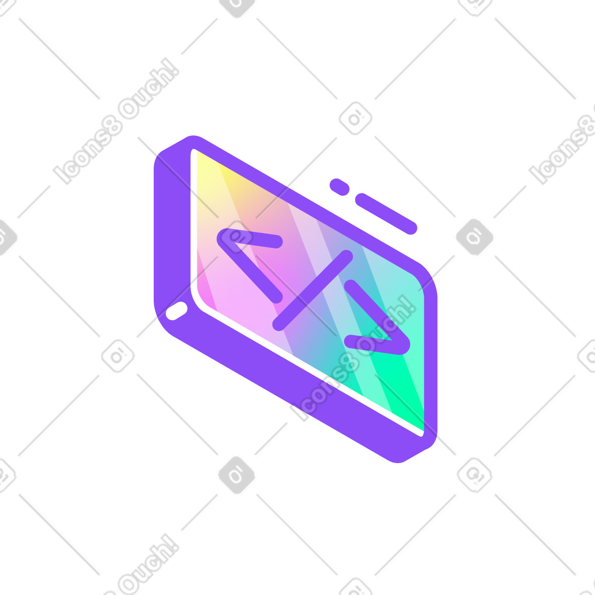 Code sign illustration in Holographic style download in PNG, SVG