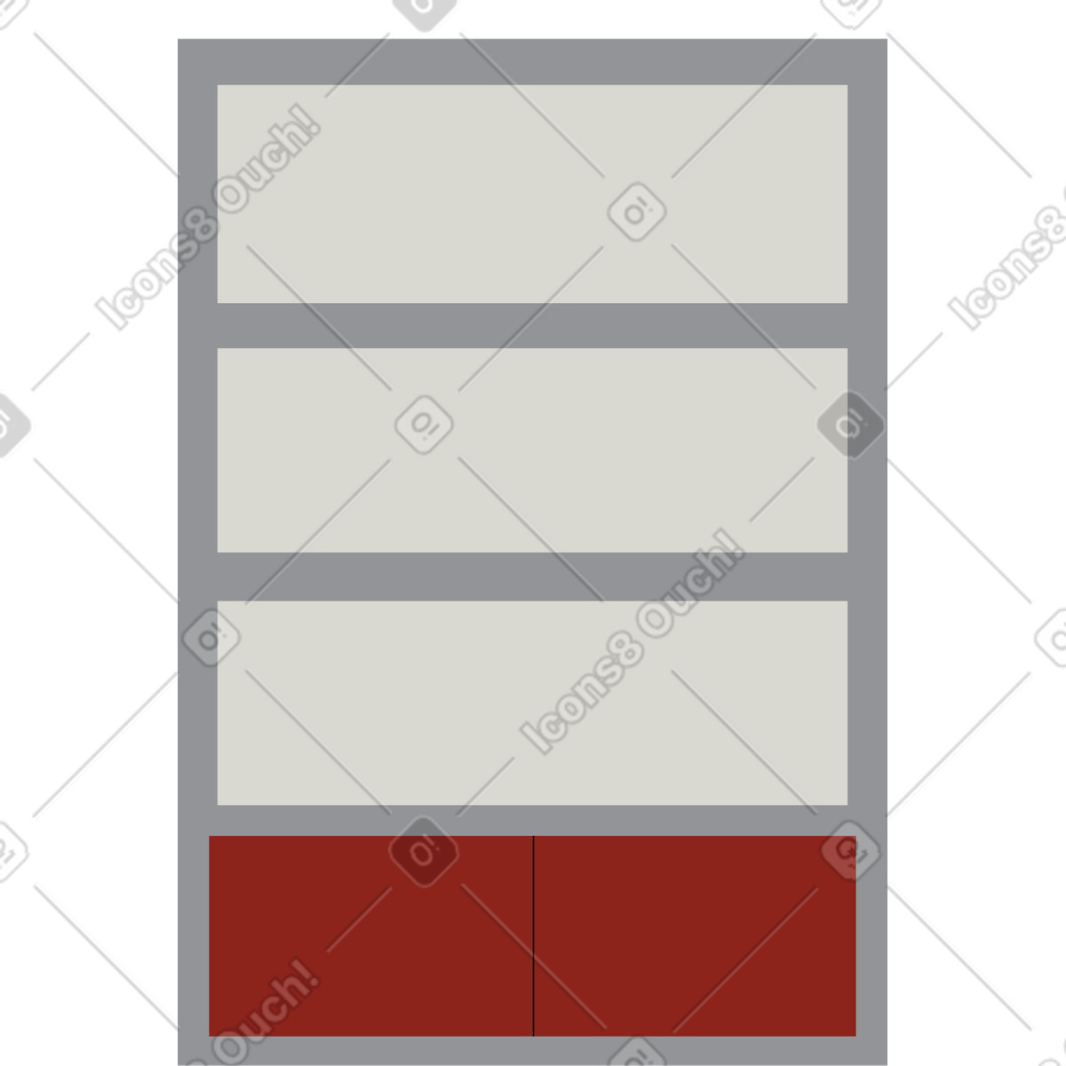 Illustration Vitrine dans le style Burgundy à télécharger aux formats PNG, SVG