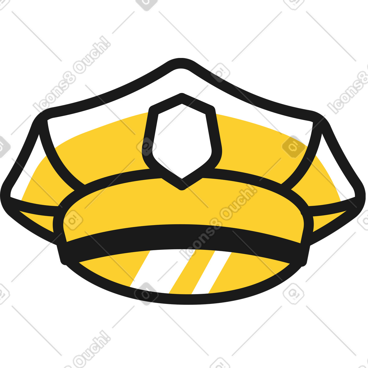 Cappellino policemans illustrazione in stile Taxi scarica in PNG, SVG