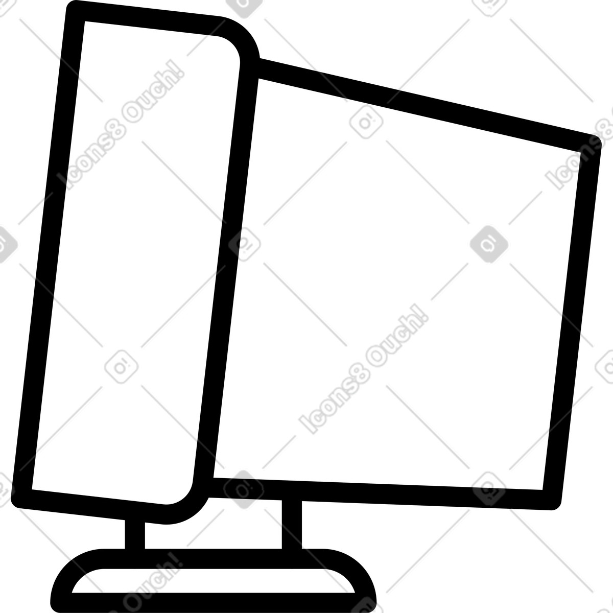 Monitor illustration clipart image in PNG, SVG, GIF for digital projects
