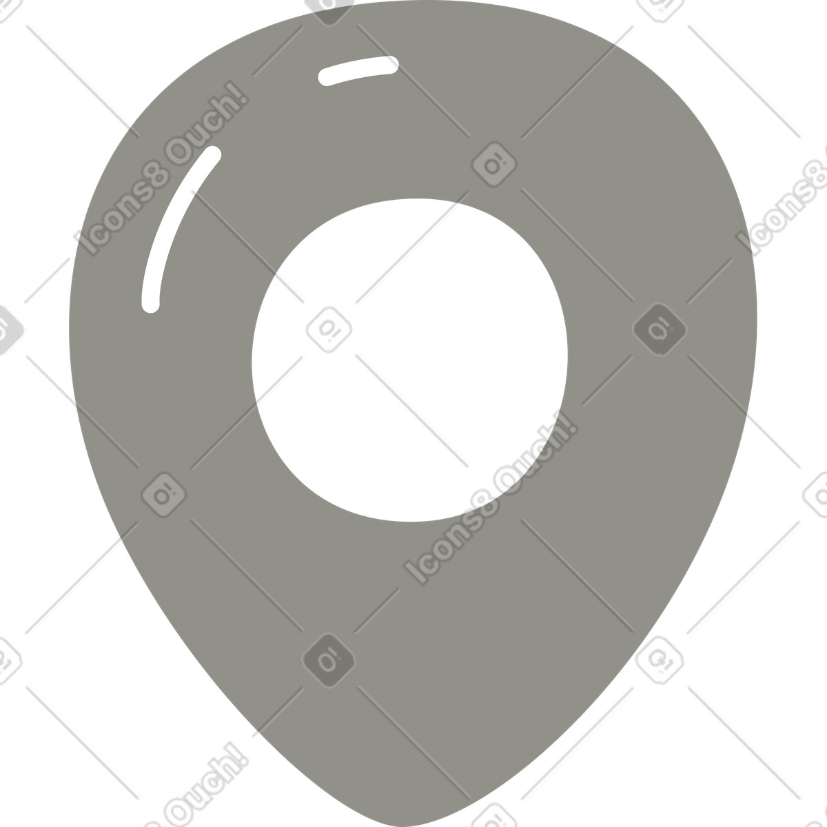 Geotag gray illustration in Plain style download in PNG, SVG