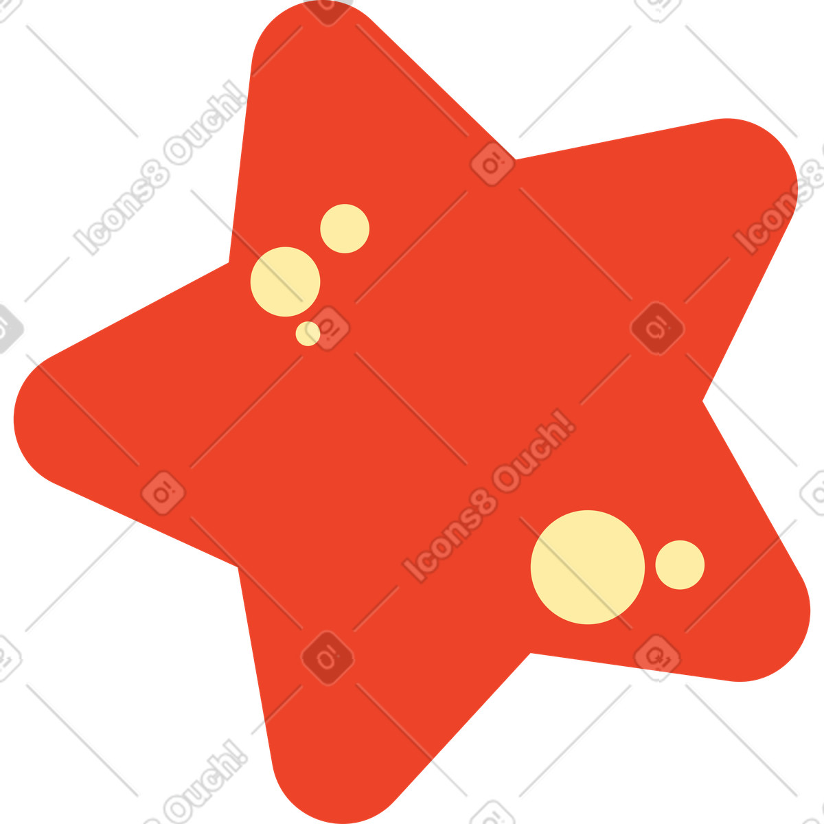 Seestern-Illustration im Polar-Stil als Download in PNG, SVG