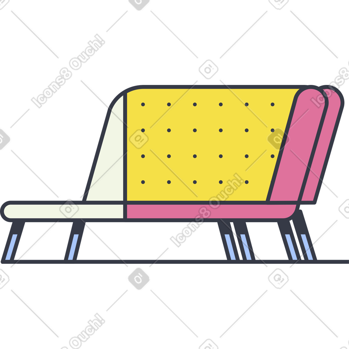 Abstract スタイルの ソファー のイラストをPNG、SVG形式でダウンロード
