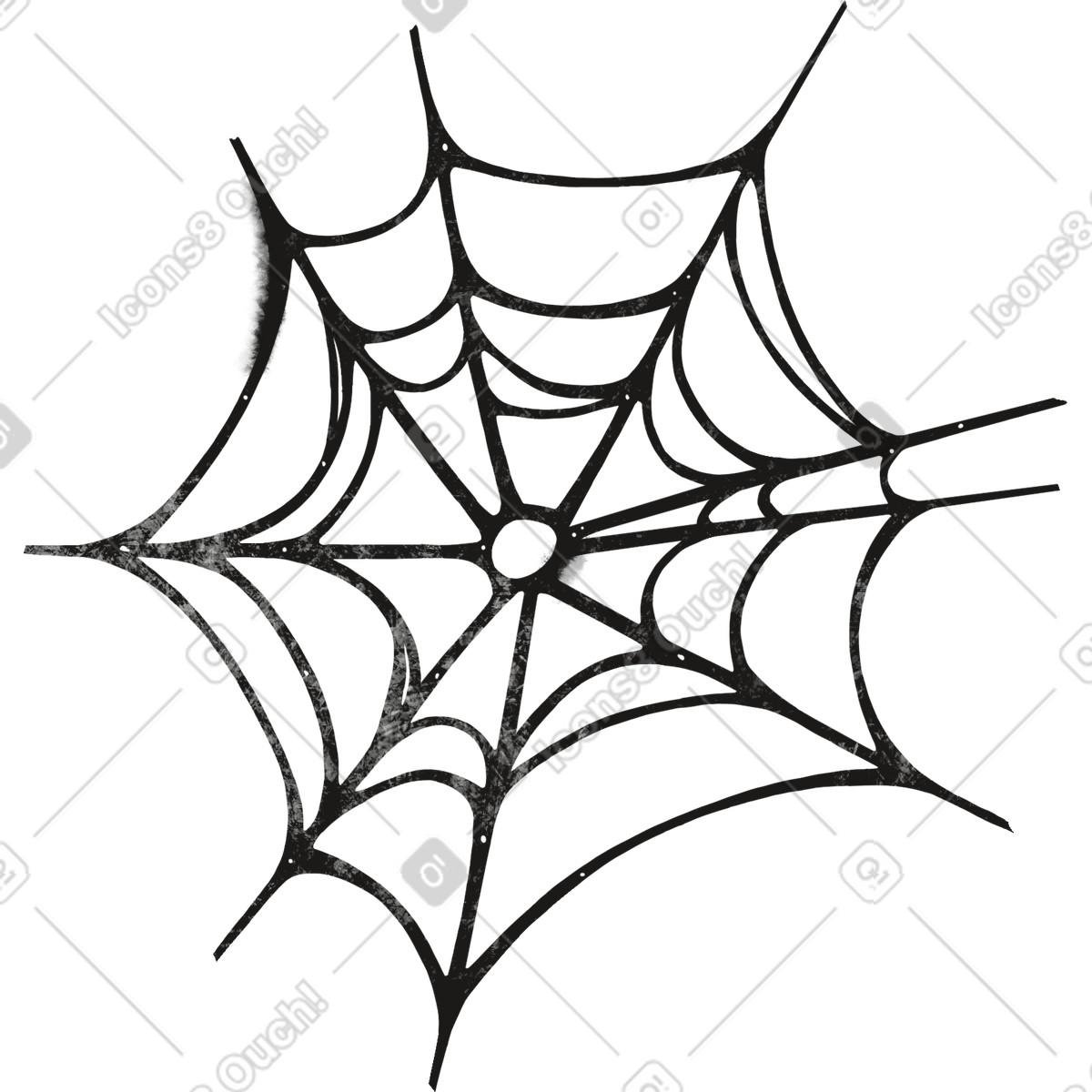 Spider web illustration in Mystery style download in PNG, SVG