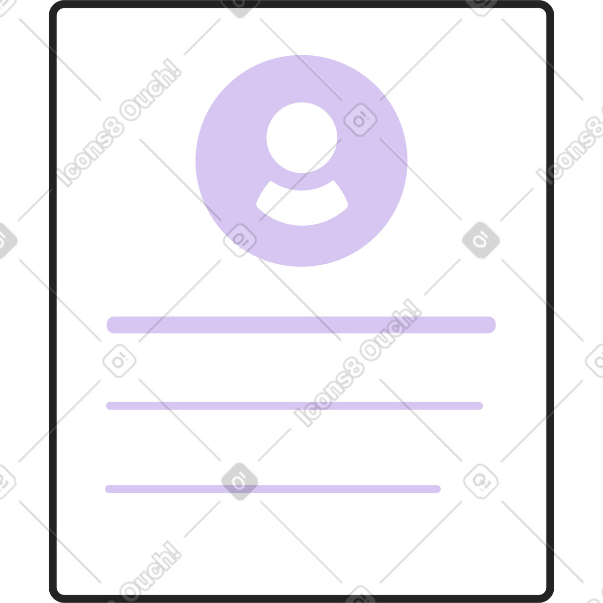 Ilustración Formulario de currículum en estilo Sammy Line a descargar en PNG y SVG