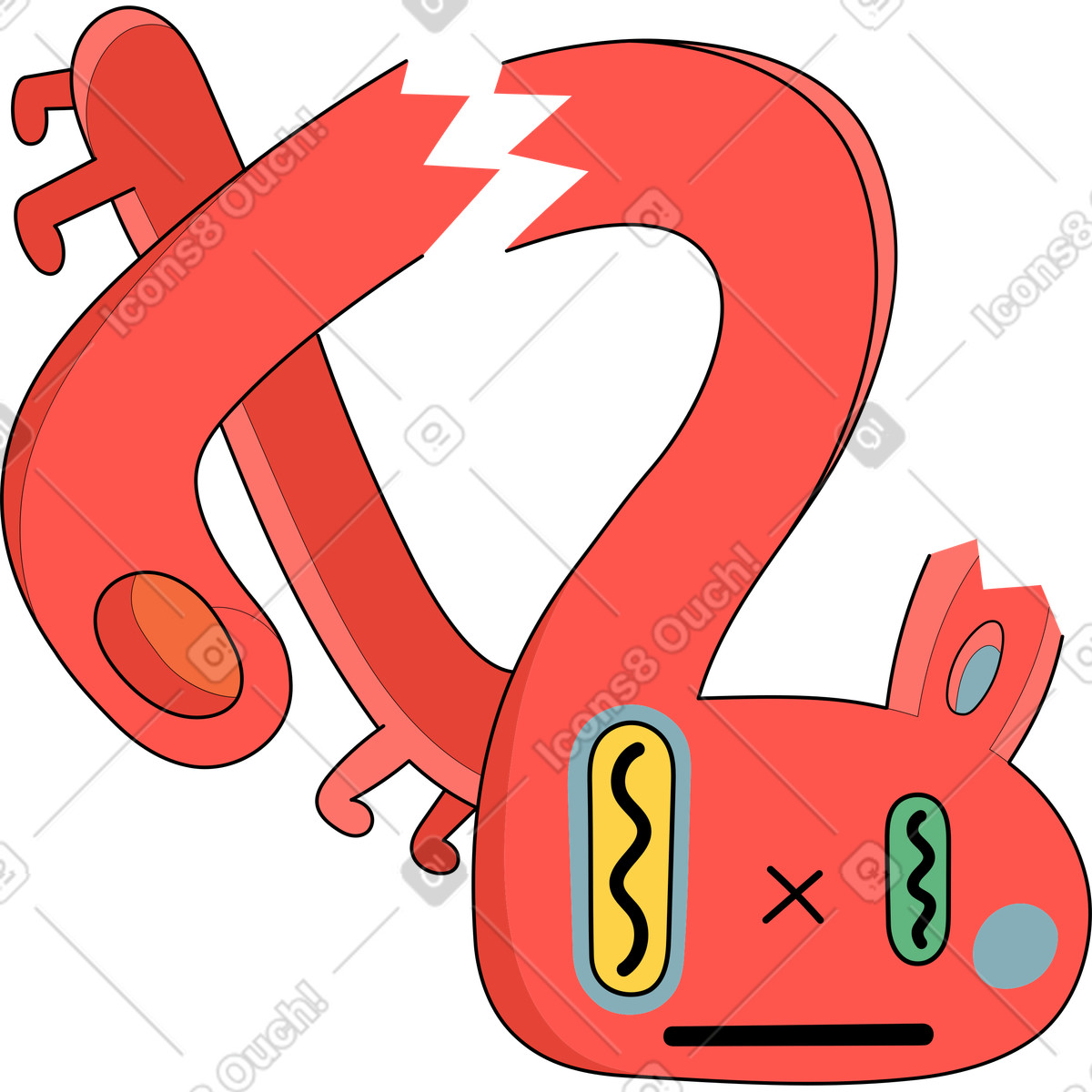 Ilustración Criatura en estilo Surr a descargar en PNG y SVG