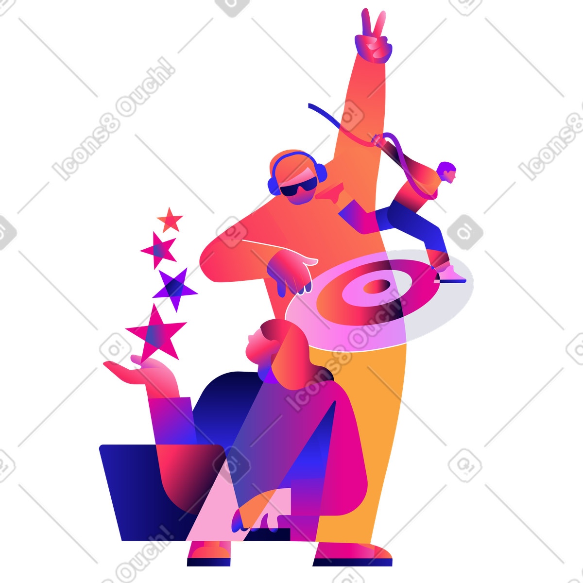 Pubblicità mirata e marketing digitale illustrazione in stile Mix scarica in PNG, SVG