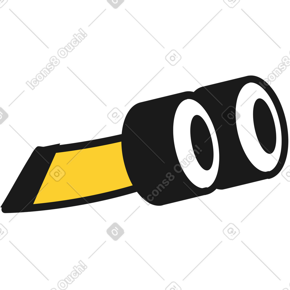 Pinguingläser-Illustration im Taxi-Stil als Download in PNG, SVG