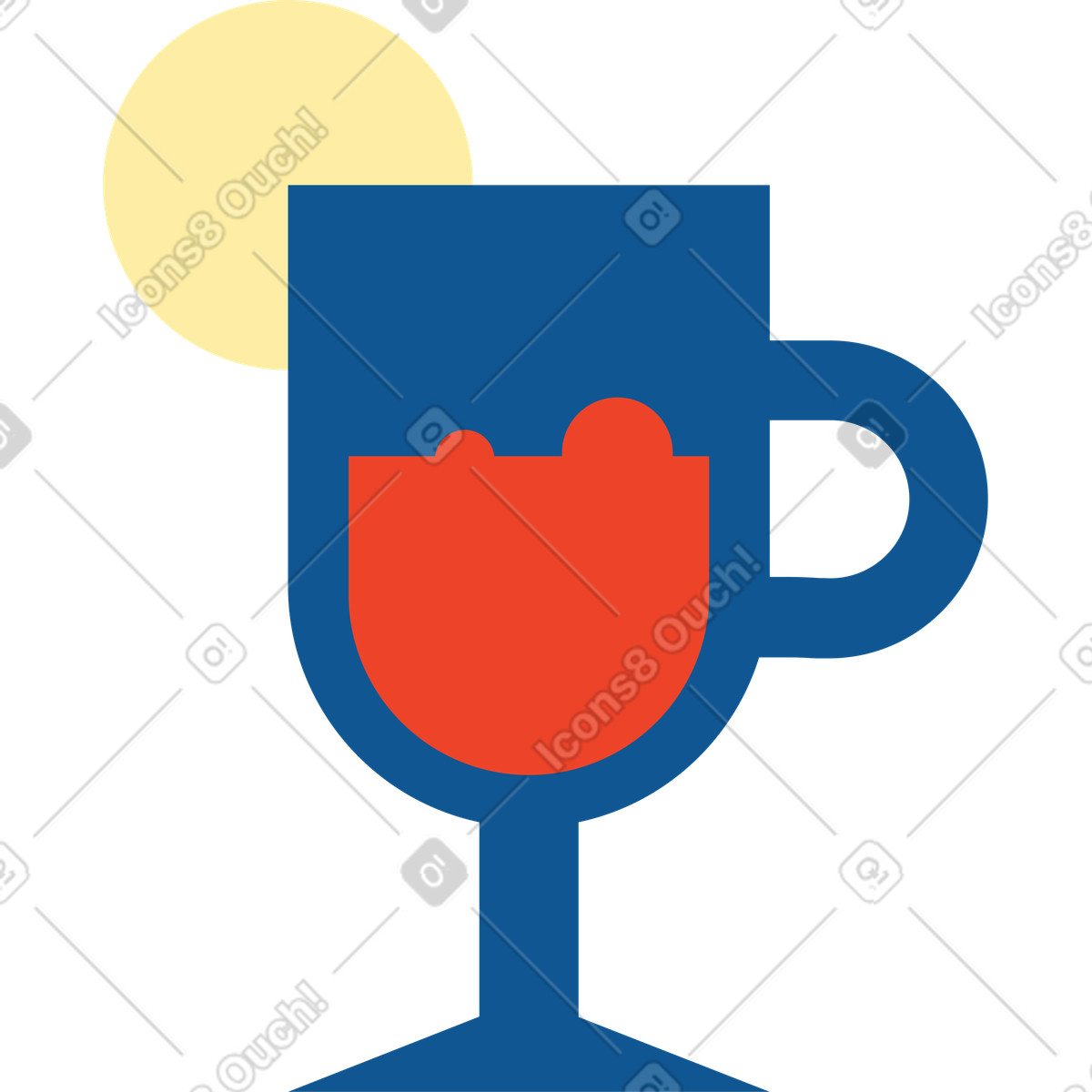 Glühwein-Illustration im Polar-Stil als Download in PNG, SVG