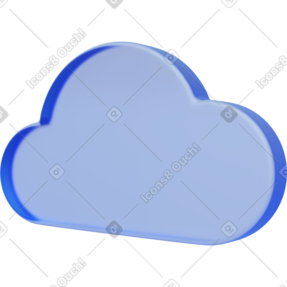 Ilustração de Cloud storage symbol representing online data backup and synchronization services em no estilo 3D Playful para baixar em PNG, SVG