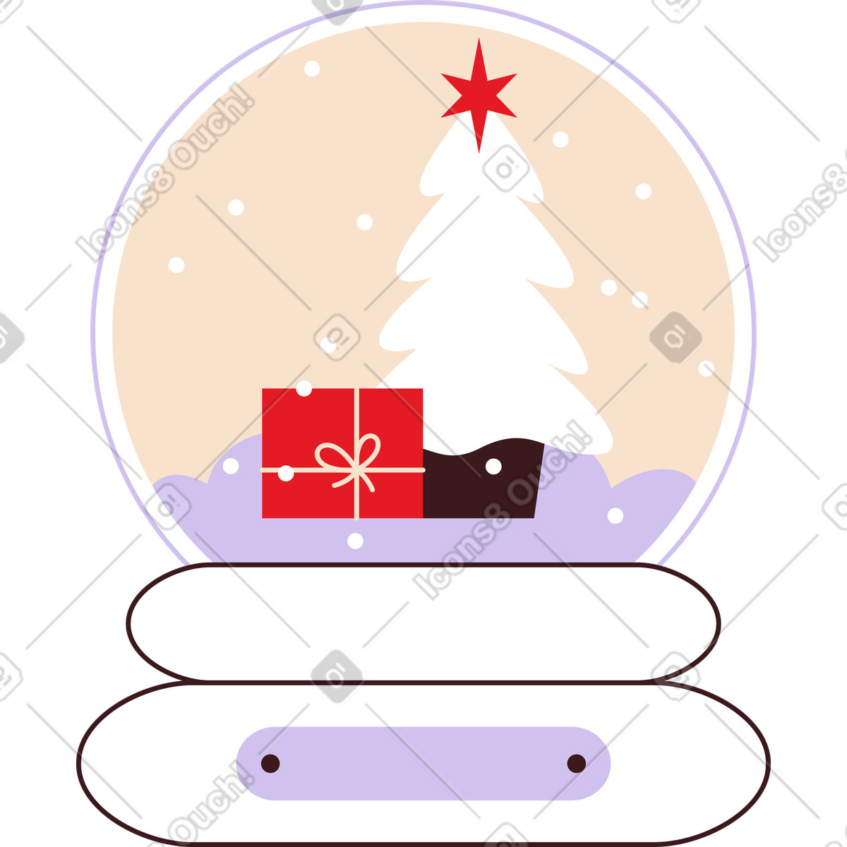 Ilustração de Bola natal em no estilo Folks para baixar em PNG, SVG