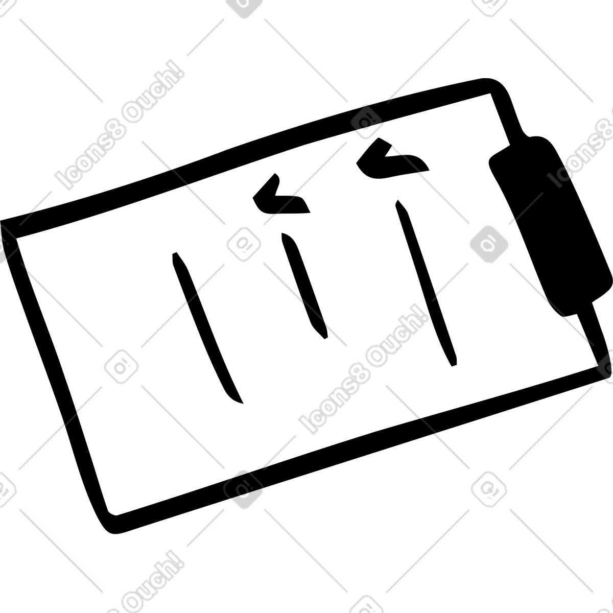 Ilustración Portapapeles con lista de verificación en estilo Journal a descargar en PNG y SVG