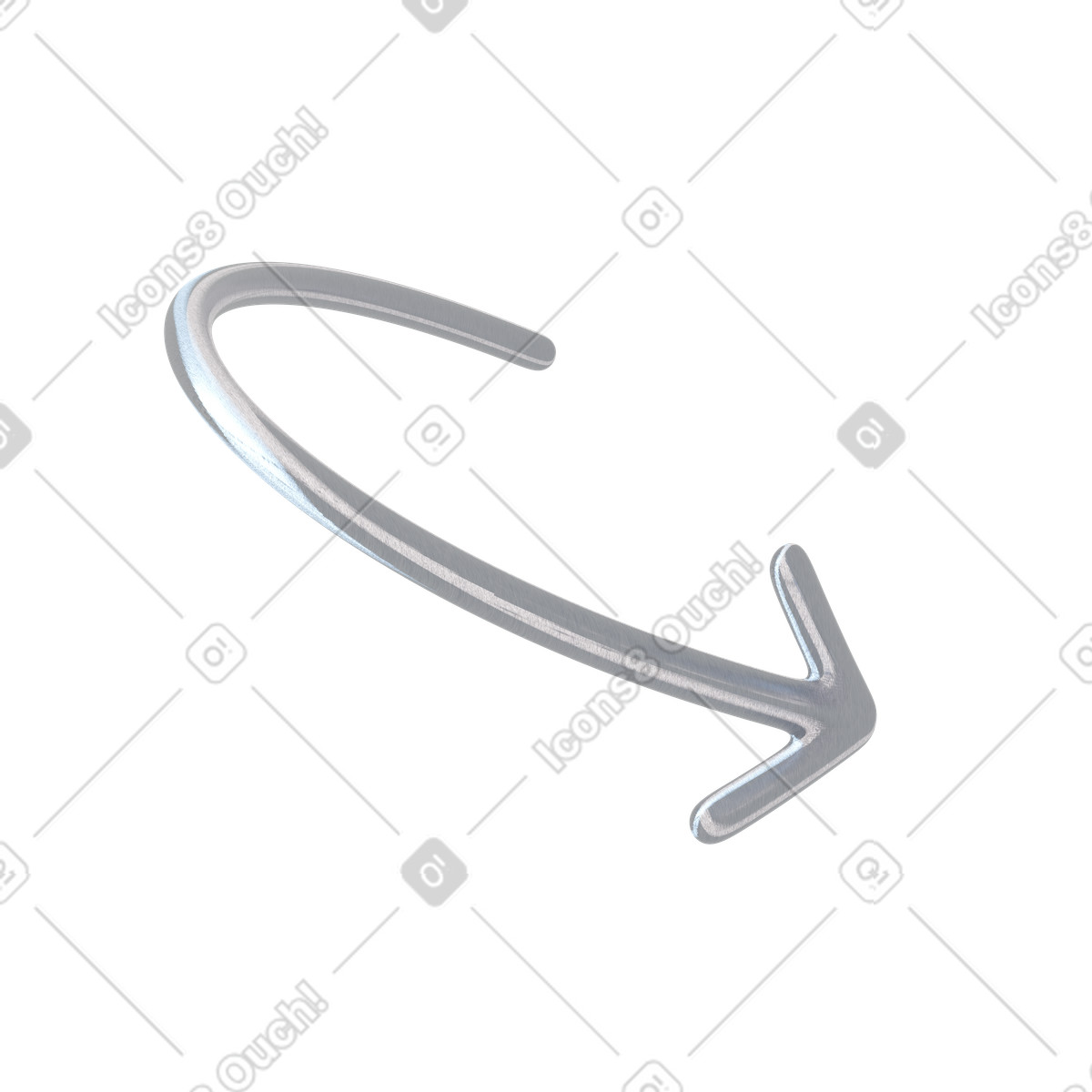 Ilustración Silver arrow en estilo 3D Blueprint a descargar en PNG y SVG
