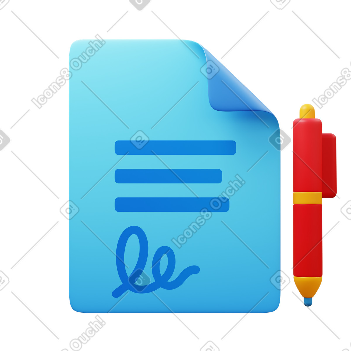Petition-Illustration im 3D Fluency-Stil als Download in PNG, SVG