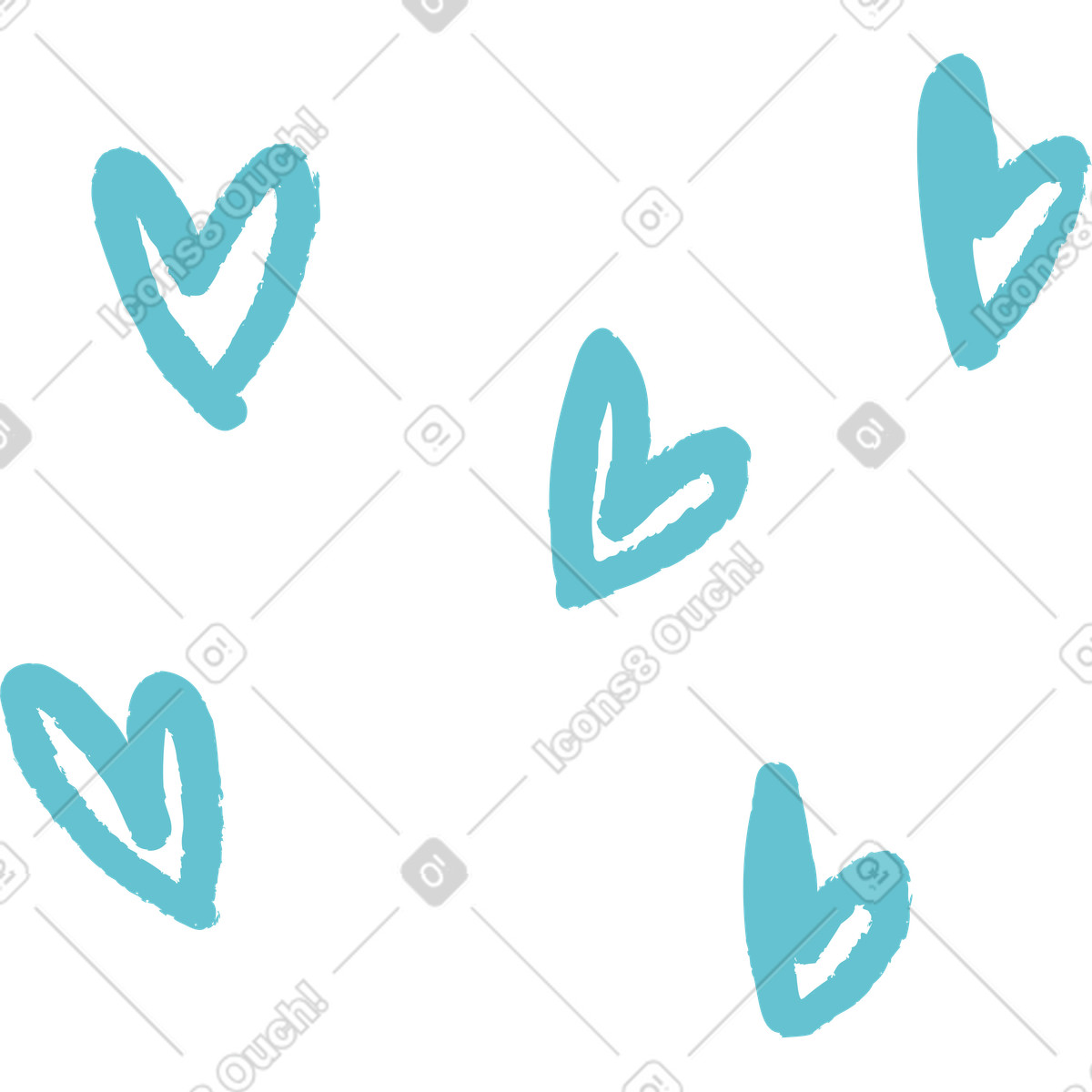 Ilustración Corazones en estilo Lime a descargar en PNG y SVG