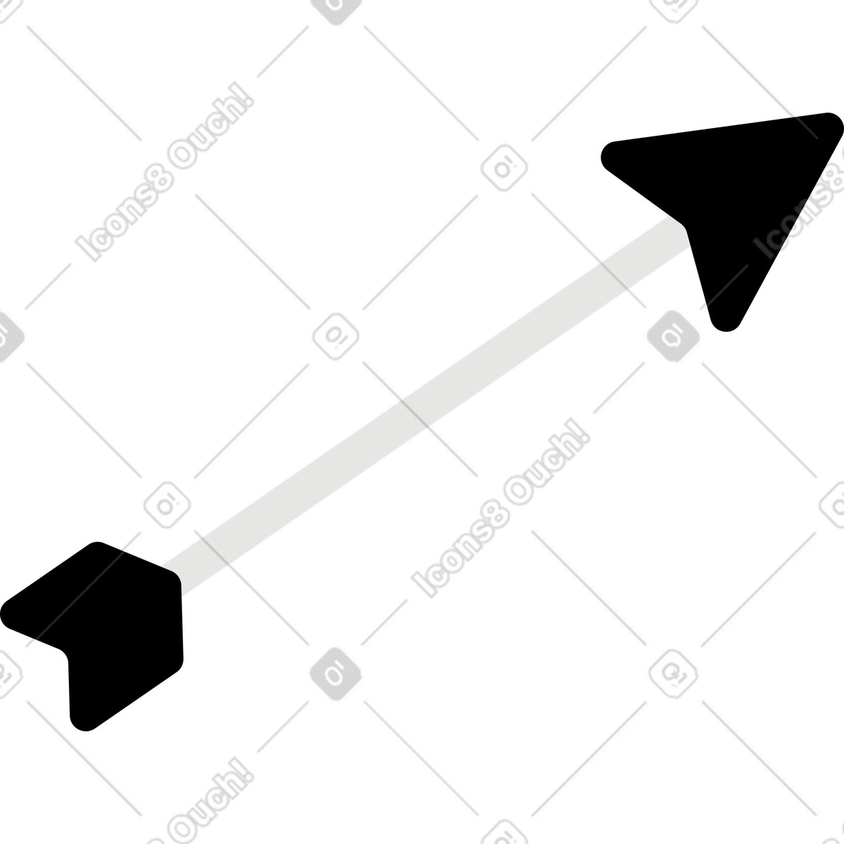 Freccia illustrazione in stile Airy scarica in PNG, SVG