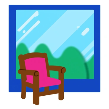 An empty chair facing a window, with rain streaking down the glass, reflecting sadness.