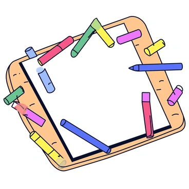 An open comic illustration featuring a vibrant array of colorful Faber-Castell markers scattered across a wooden desk. The markers are in various bright shades such as red, blue, green, and yellow. Some markers are upright while others are lying on their sides. The desk surface has a smooth texture, and there is a blank sheet of paper positioned next to the markers, waiting to be filled with drawings.