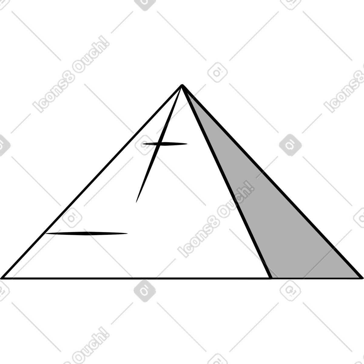 Illustration Pyramide dans le style Looney à télécharger aux formats PNG, SVG