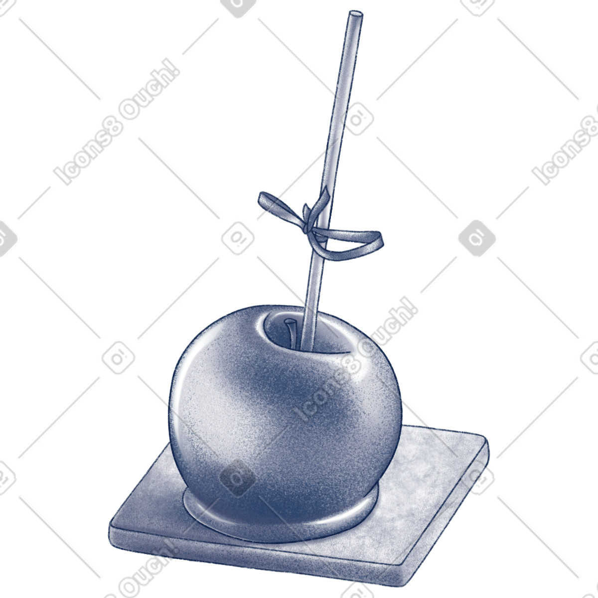 Ilustración Manzana de caramelo en estilo Haze a descargar en PNG y SVG