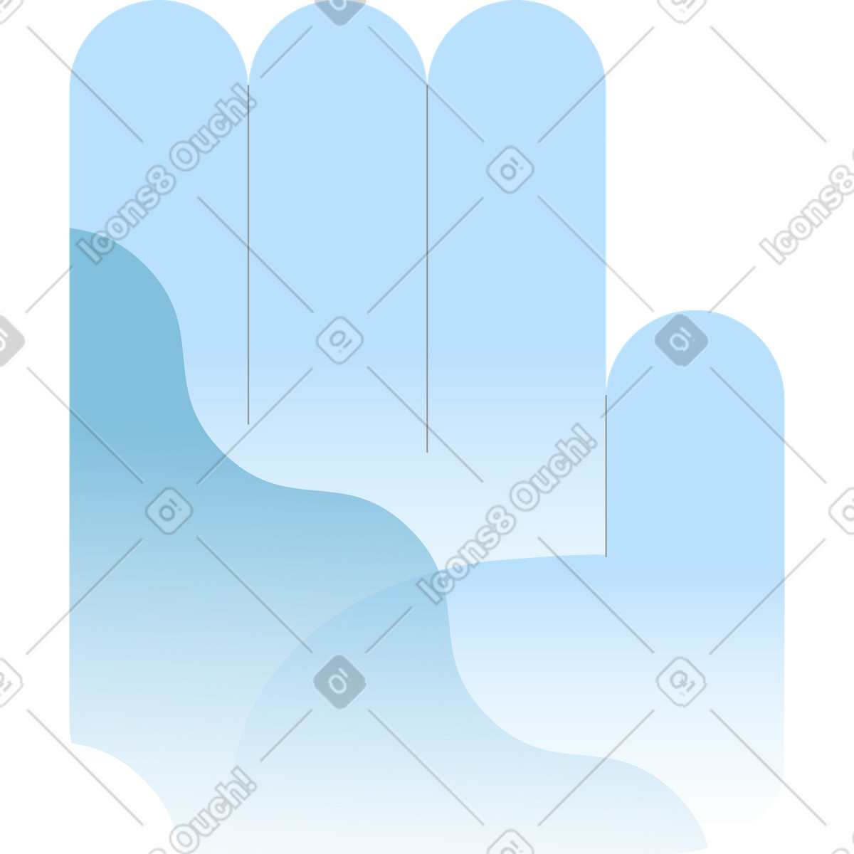 Palmo della mano illustrazione in stile Concept scarica in PNG, SVG