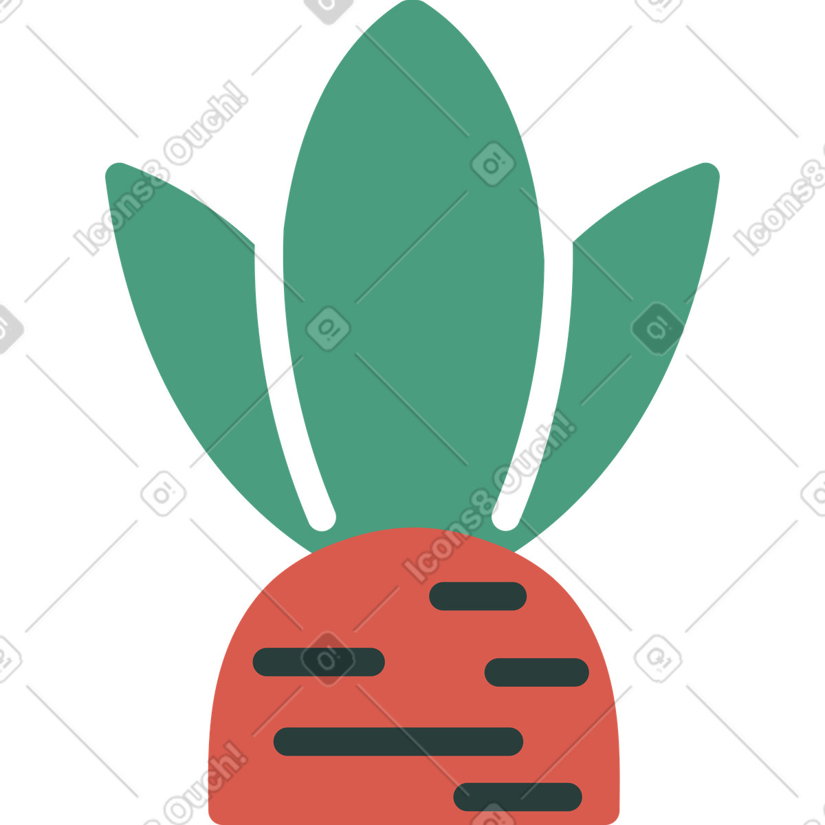 Macaroni スタイルの にんじん のイラストをPNG、SVG形式でダウンロード