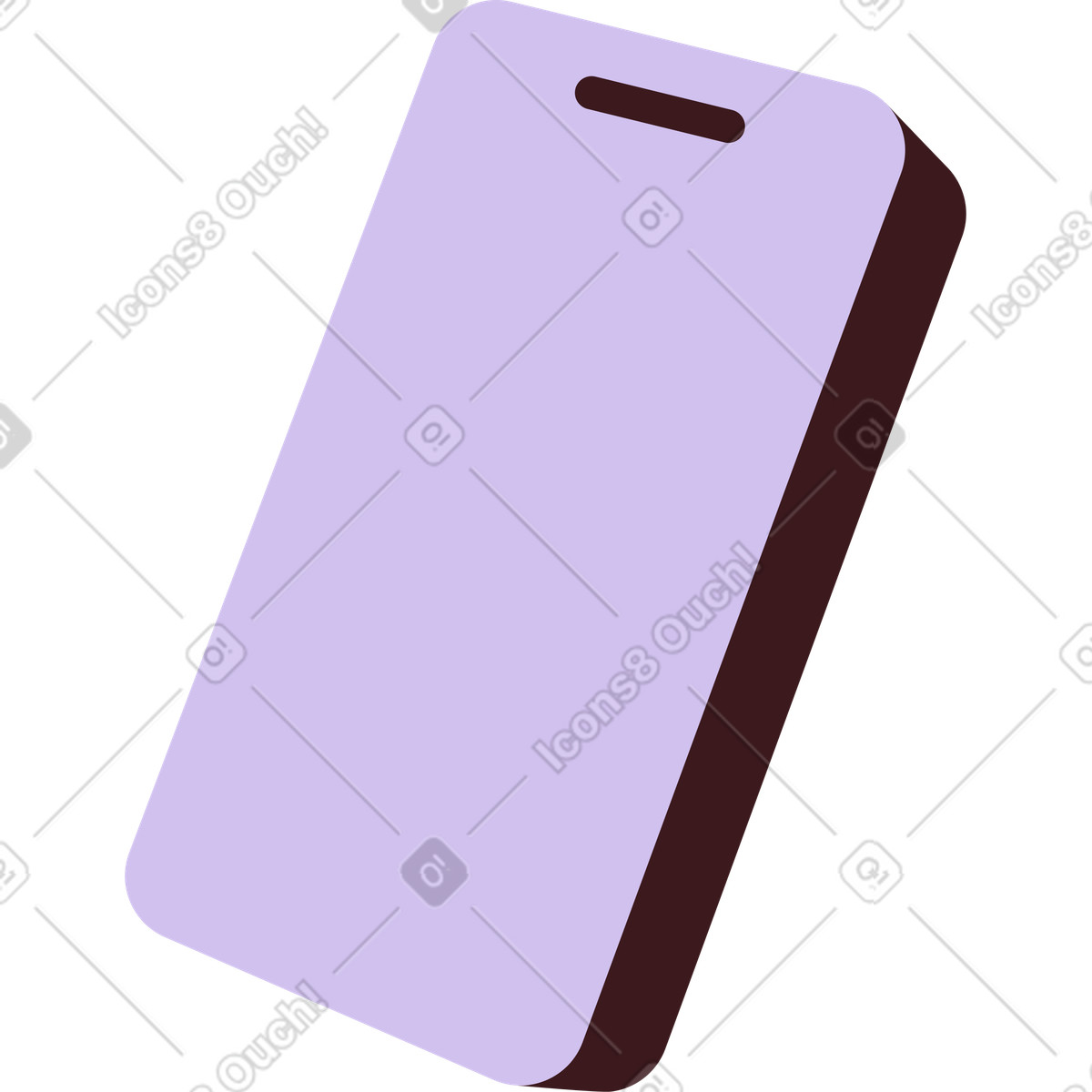 Telefon in sicht-Illustration im Folks-Stil als Download PNG, SVG