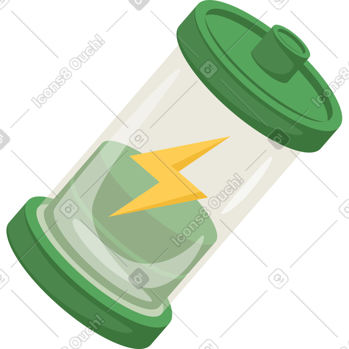 Battery illustration in Social style download in PNG, SVG
