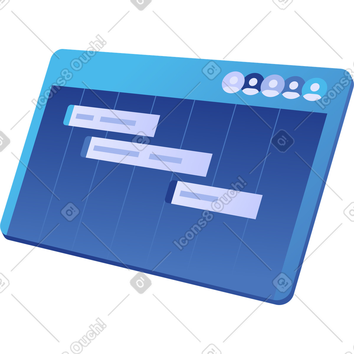 Cornice con compiti di squadra illustrazione in stile Quantum scarica in PNG, SVG