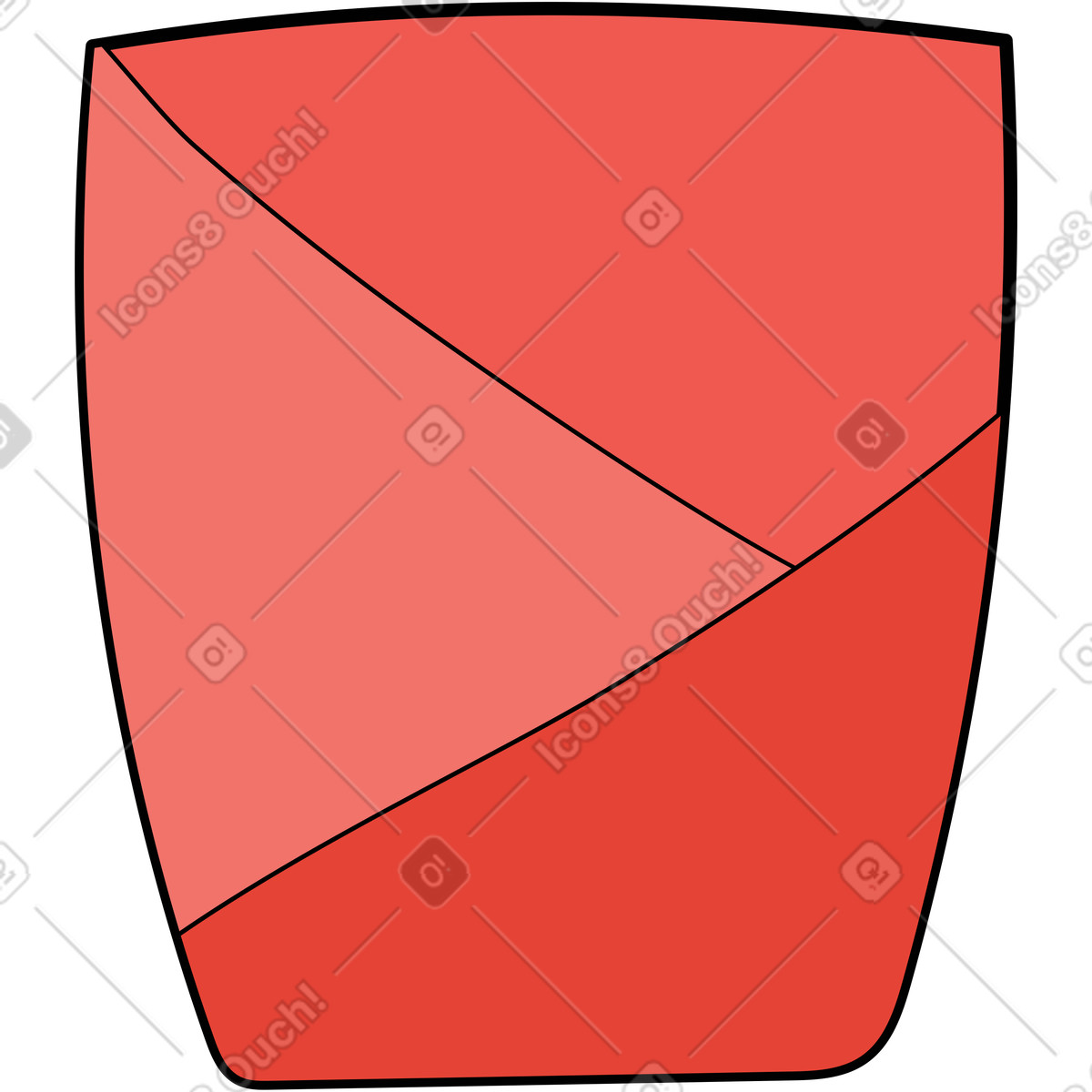 Blumentopf-Illustration im Surr-Stil als Download in PNG, SVG